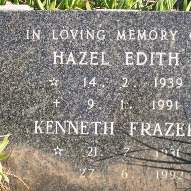 FRAZER Kenneth 1931-1992 &amp; Hazel Edith 1939-1991