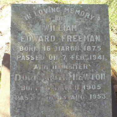 FREEMAN William Edward 1875-1941 :: NEWTON Doris Ruth 1905-1953