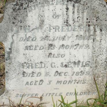 FREDERICKS  John W. -1895 :: LEWIS Fred. G. -1899