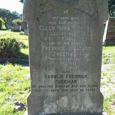 FREEMAN Fredrick Jonathan -1939 &amp; Ellen Nora -1934 :: FREEMAN Harold Fredrick -1979