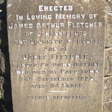 FLETCHER James Arthur -1922