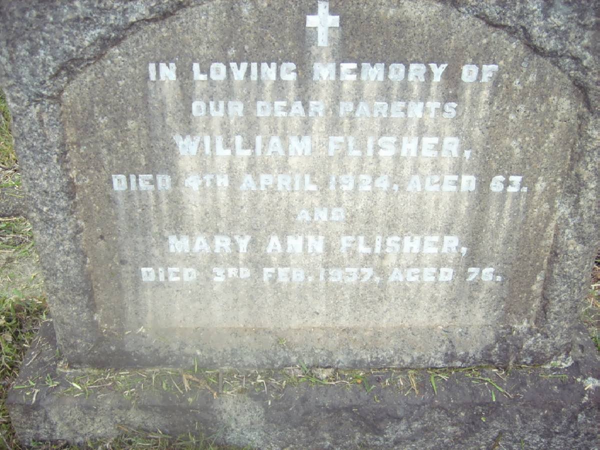 FLISHER William -1924 &amp; Mary Ann -1937