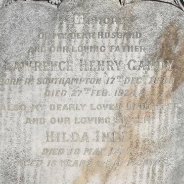 GANDY Lawrence Henry -1883-1924 :: GANDY Hilda Inez -1927