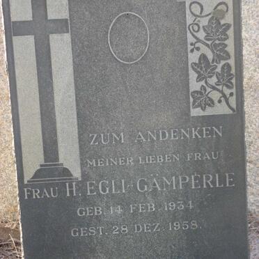 GAMPERLE H., EGLI 1934-1958