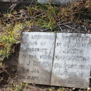 GERBER J.J. 1874-1944 &amp; Judith Margaretha 1880-1950