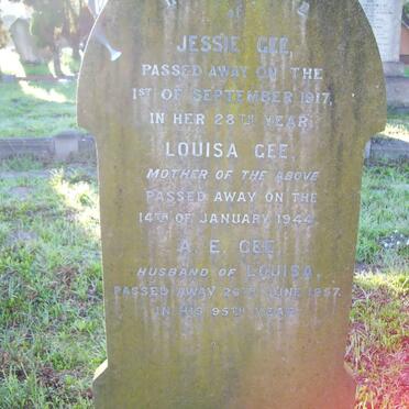 GEE A.E. -1957 &amp; Louisa -1944 :: GEE Jessie -1917