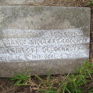 GELDENHUYS Johannes Nicolaas Lodewyk 1917-1963