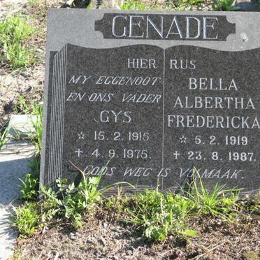 GENADE Gys 1915-1975 &amp; Bella Albertha Frederika 1919-1987