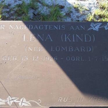 GELDENHUYS Lena nee LOMBAARD 1926-1965