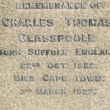 GLASSPOOLE Charles Thomas 1882-1927