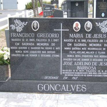 GONCALVES Francisco Gregorio 1905-1987 &amp; Maria de Jesus 1916-1990 :: BARBOSA José Adelino de Jesus 1937-2002