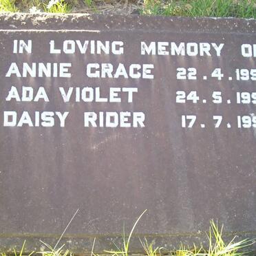 GOODRICK Annie Grace -1953 :: GOODRICK Ada Violet -1957 :: GOODRICK Daisy Rider -1959