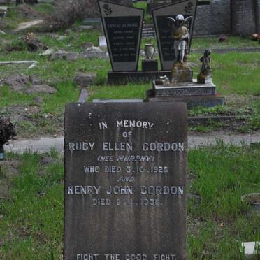 GORDON Henry John -1936 &amp; Ruby Ellen MURPHY -1928
