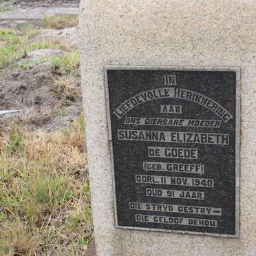 GOEDE Susanna Elizabeth, de nee GREEFF -1940