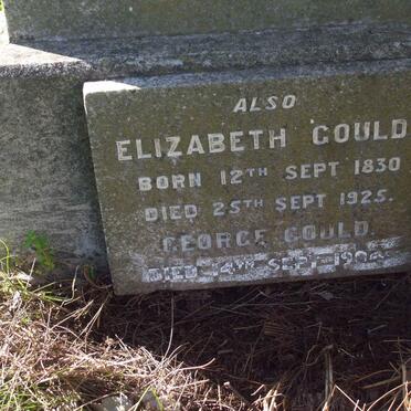 GOULD George -190? :: GOULD Elizabeth -1929 :: GOULD Davied James Edward 1870-1896