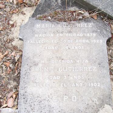 GUTIERREZ Maria 1879-1923 :: GUTIERREZ Irene -1902