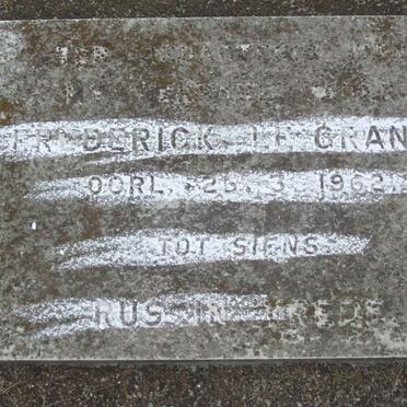 GRANGE Frederick, le -1962