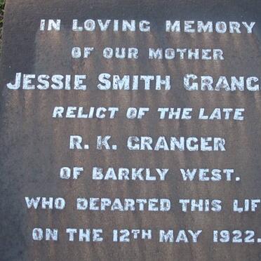 GRANGER Jessie Smith -1922