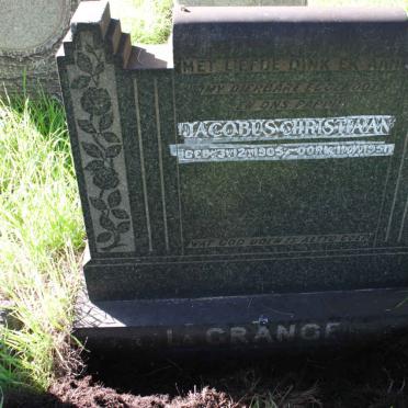 GRANGE Jacobus Christiaan, la 1905-1951