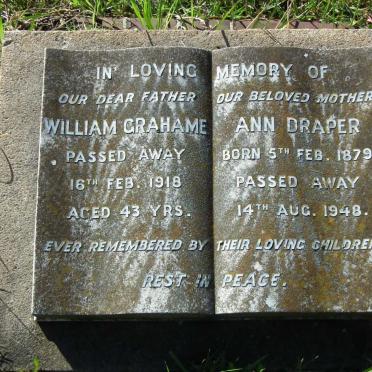 GRAHAME William -1918 &amp; Ann Draper 1879-1948