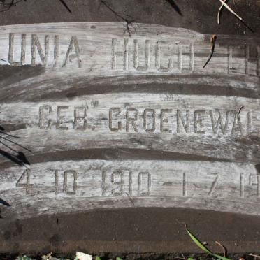 GROENEWALD Unia Hugo Thal 1910-1968