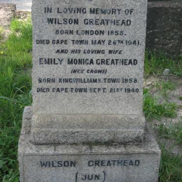 GREATHEAD Wilson 1855-1941 &amp; Emily Monica CROWE 1858-1940