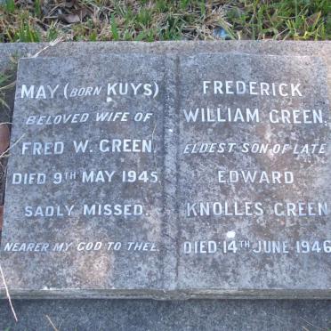 GREEN Frederick William -1946 &amp; Mary KUYS -1945