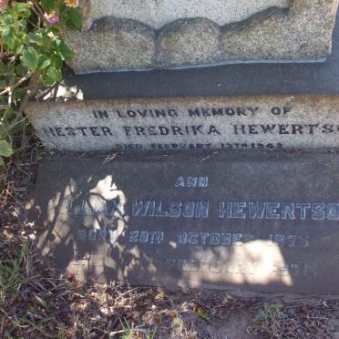 GREEN Henry George 1873-1915 :: HEWERTSON William Wilson 187?-1971 &amp; Hester Fredrika -1942 