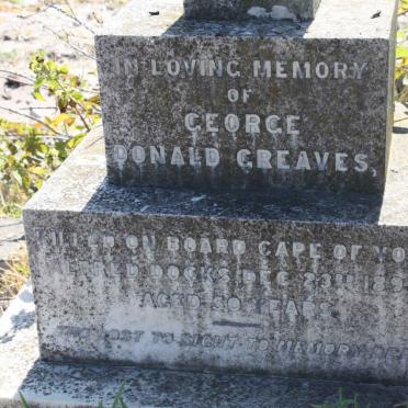 GREAVES George Donald -1898