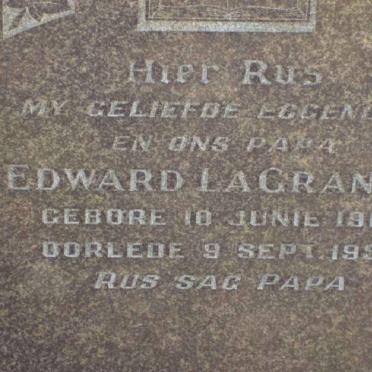 GRANGE Edward, la 1914-1958