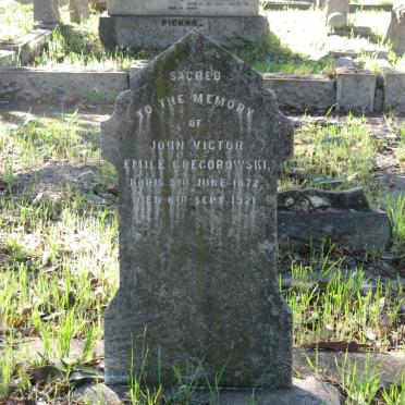 GREGOROWSKI John Victor Emile 1872-1921