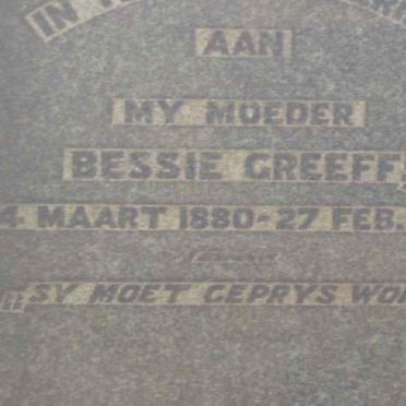 GREEFF Bessie 1880-1942