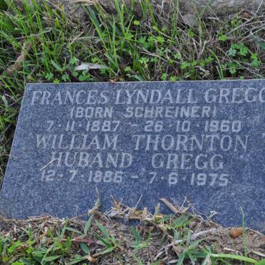 GREGG William Thornton Huband 1886-1975 &amp; Frances Lyndall SCHREINER 1887-1960