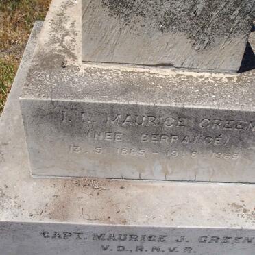 GREEN I.L. nee BERRANGE 1885-1969 :: GREEN Maurice J.