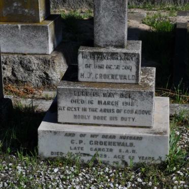 GROENEWALD C.P. -1929 :: GROENEWALD H.J. 1901-1918