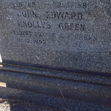 GREEN John Edward Knollys 1892-1982