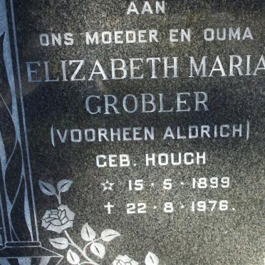 GROBLER Elizabeth Maria previously ALDRICH nee HOUGH 1899-1976