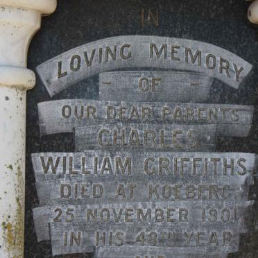 GRIFFITHS Charles William -1901