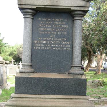 GRAAFF Jacobus Arnoldus, COMBRINCK -1955 :: GRAAFF Maryann Elizabeth 1944-1964