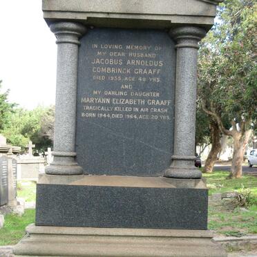 GRAAFF Jacobus Arnoldus, COMBRINCK -1955 :: GRAAFF Maryann Elizabeth 1944-1964