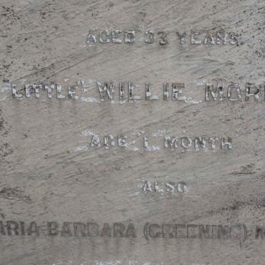 MORRIS Willie :: MORRIS Maria Barbara nee GREENING -1928