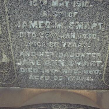 GRANT Jane -1909 :: GRANT Peter Alexander -1910 :: SMART James M. -1930 :: SMART Jane Ann -1960