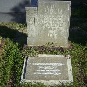 GRANGE Christian Stephanus, la 1882-1961 &amp; Maria M. PIENAAR -1947 