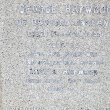 HAYWOOD George -1939 &amp; Amelia -1945