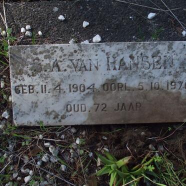 HANSEN S.A., van 1904-1976
