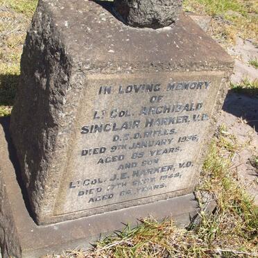 HARKER Archibald Sinclair -1936 :: HARKER J.E. -1948