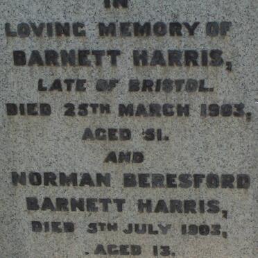 HARRIS Barnett -1903 :: HARRIS Norman Beresford Barnett -1903
