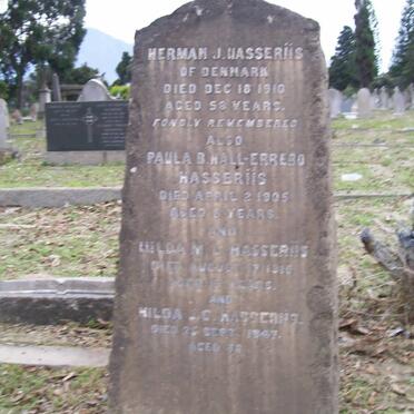 HASSERIIS Herman -1910 :: HASSERIIS Paula B. Hall-Errebo -1905 :: HASSERIIS Willam M.C. -1910 :: HASSERIIS Hilda C. -1947