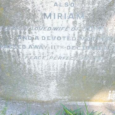 HARRISON John G.1848-1909 &amp; Miriam -1928 :: HARRISON Miriam Edith 1889 :: HARRISON Ethel -1922