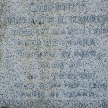 HARRIS Dorothy Francis E. -1919 :: VERNON H.G. 1916
